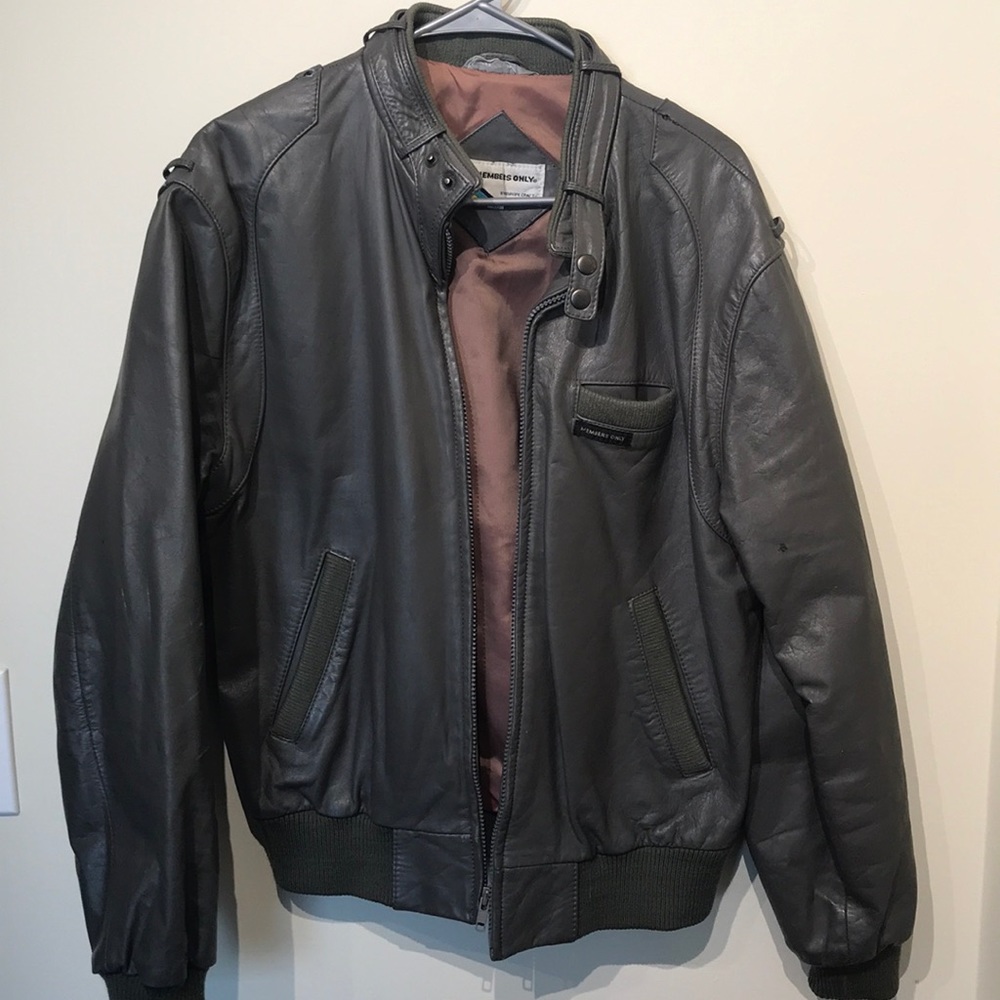 Members Only Leather Coat